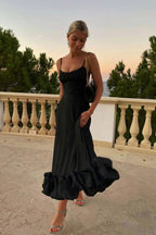 Suspender pendulum three-dimensional flower A-shaped dress dress