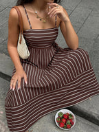 Vintage Vacation Suspender Halter Dress
