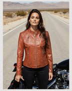 Stand-up collar slim-fit jacket