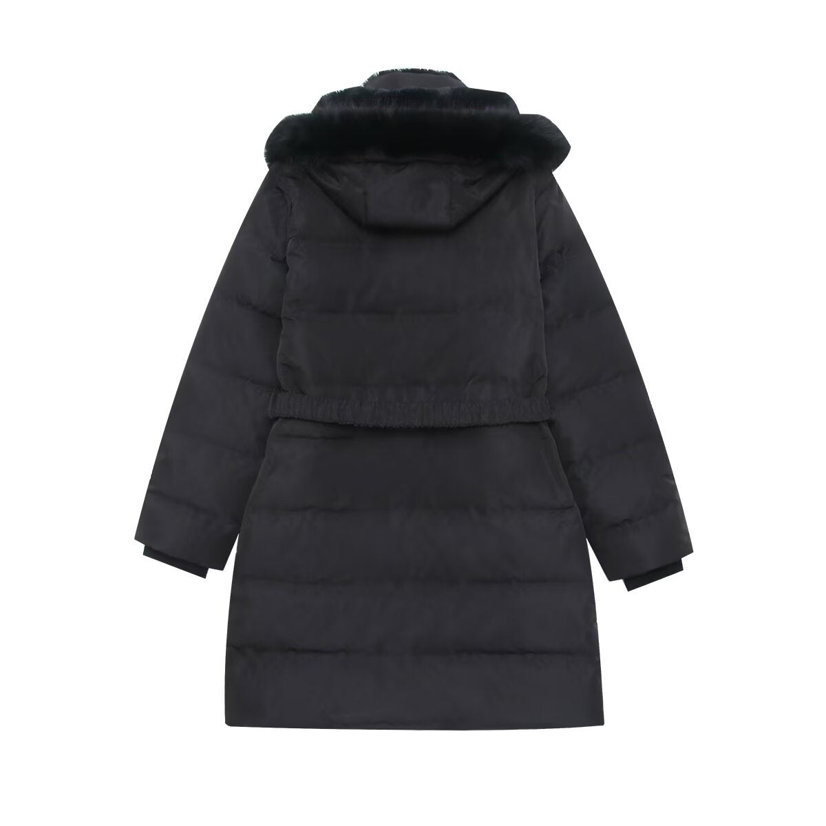 Simple thermal hooded down jacket