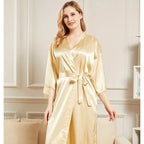 Satin imitation silk stretch dress