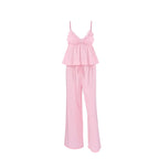 Jacquard suspender trousers cover loungewear