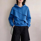 Casual hooded long-sleeved sweater