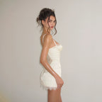 Sleeveless lace halter vest