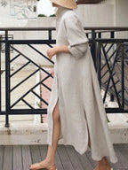Bottom shirt cardigan long dress