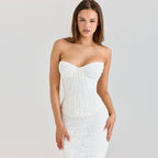 Sexy off-shoulder strapless dress