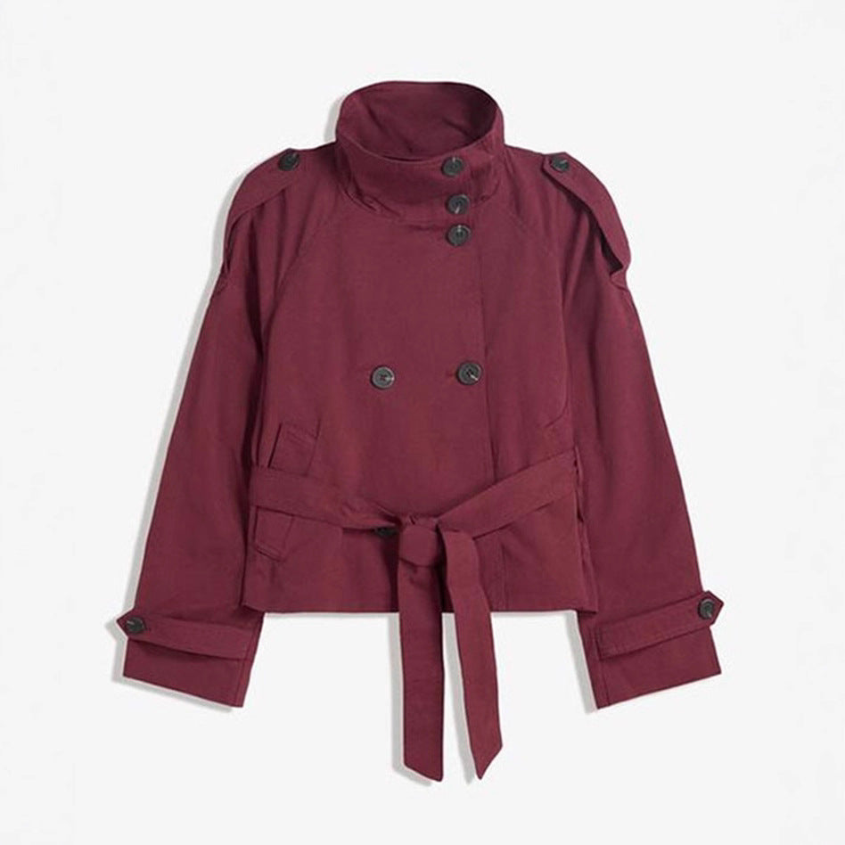 High-quality commuter stand-up double-exhaust waist-style jacket