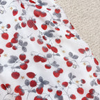 Strawberry retro French silk suspender long dress double-layer mulberry silk dress