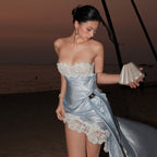 Split lace dress