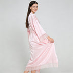 Satin imitation silk stretch dress