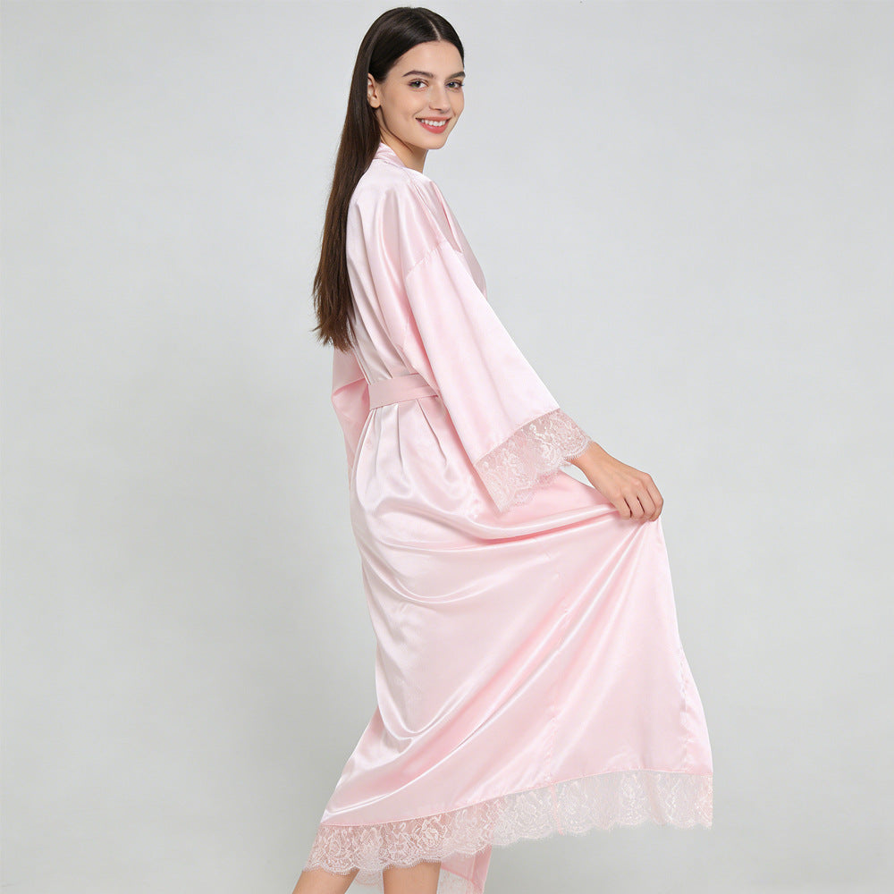Satin imitation silk stretch dress