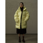 Super Soft High Density Zero Pressure Hooded Gall Free Down Jacket