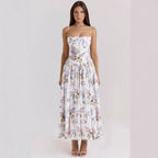 Floral suspender dress