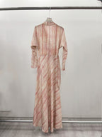 Lace up slim fit silk mulberry silk dress