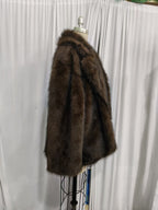 Fur fur long-sleeved cardigan top