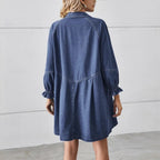 Lantern sleeve loose dress