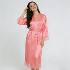 Satin imitation silk stretch dress