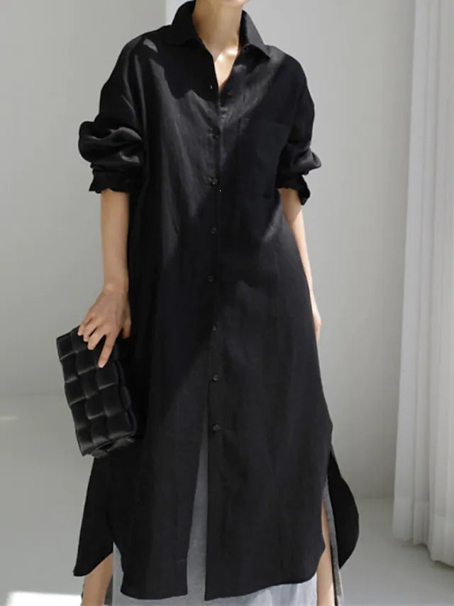 Bottom shirt cardigan long dress