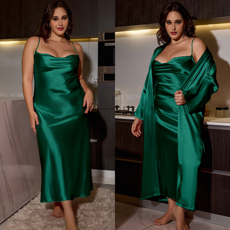 Long hanging skirt nightgown set