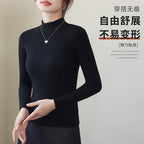 German velvet semi-turtleneck long-sleeved bottoming shirt