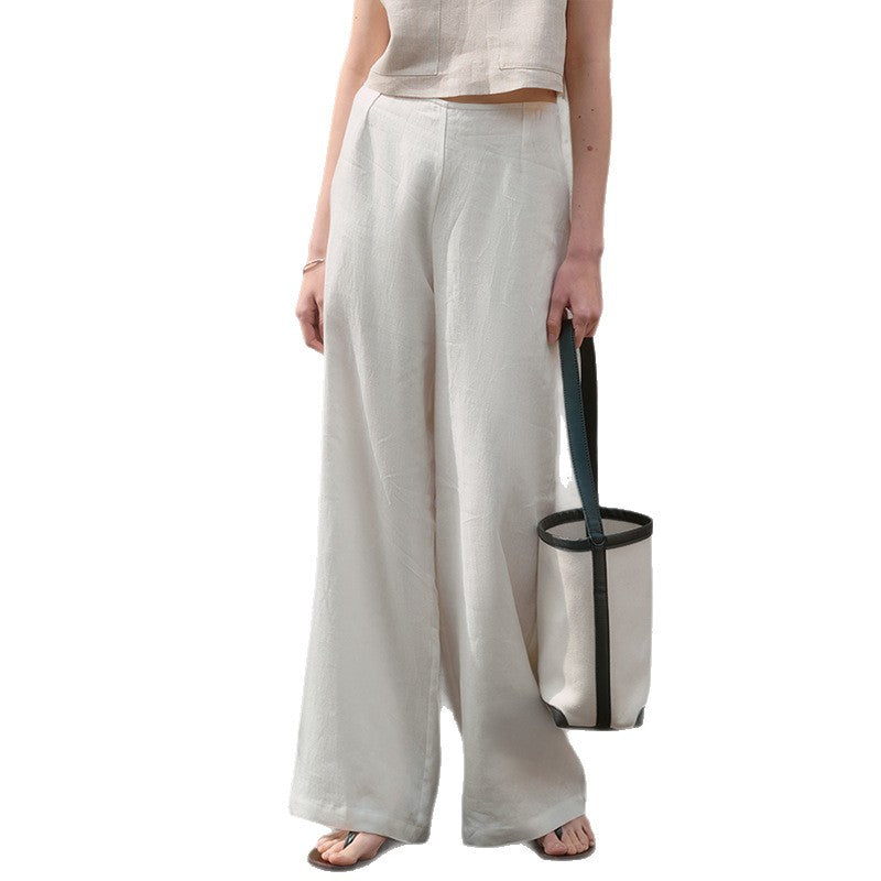 High-end linen slacks