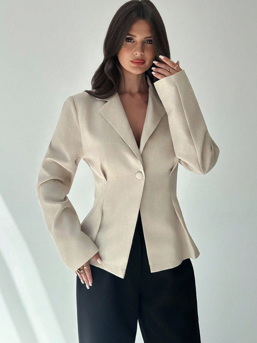 Small suit solid color jacket cardigan