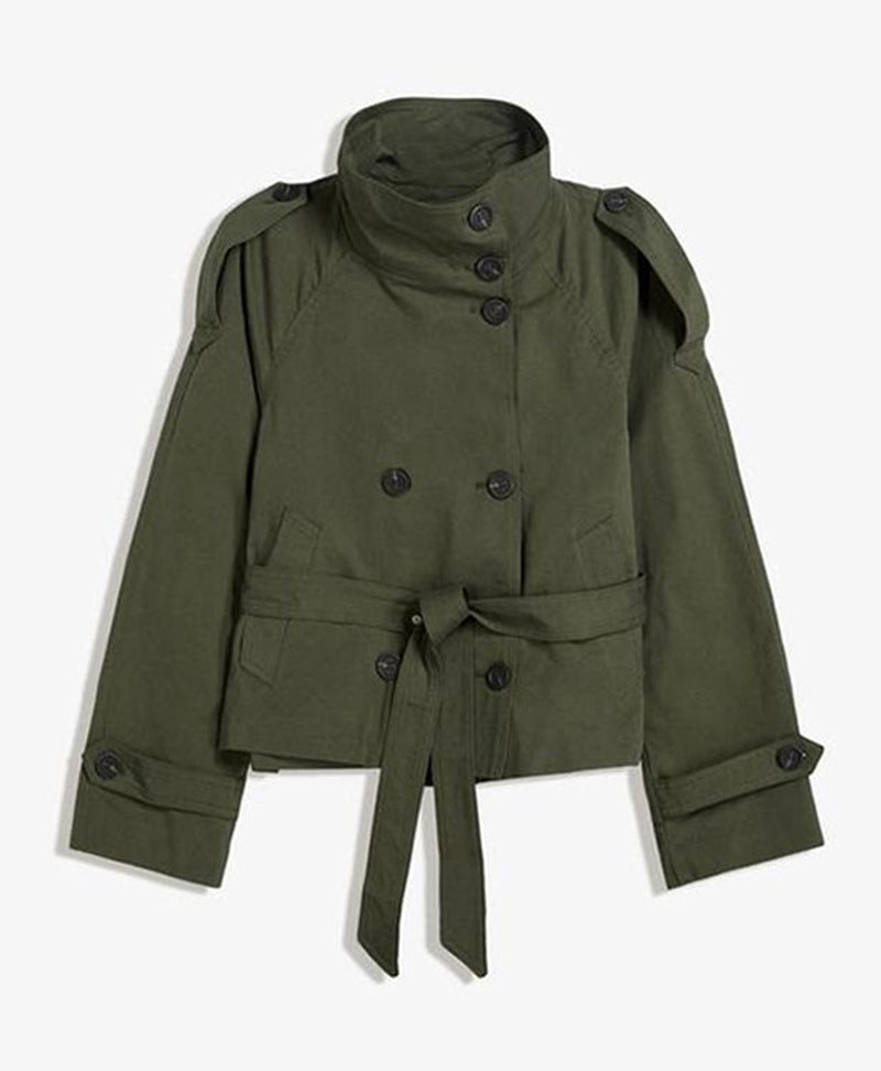 High-quality commuter stand-up double-exhaust waist-style jacket