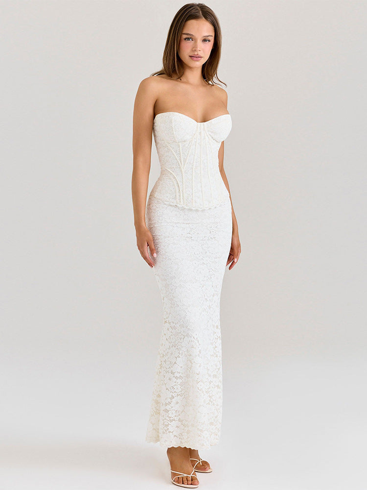 Sexy off-shoulder strapless dress