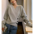 Retro Cropped Sweater Women ?¡ìC Unique Knit Top, Perfect for Spring & Fall