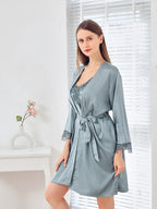 Silk suspender shorts nightgown V-collar loungewear