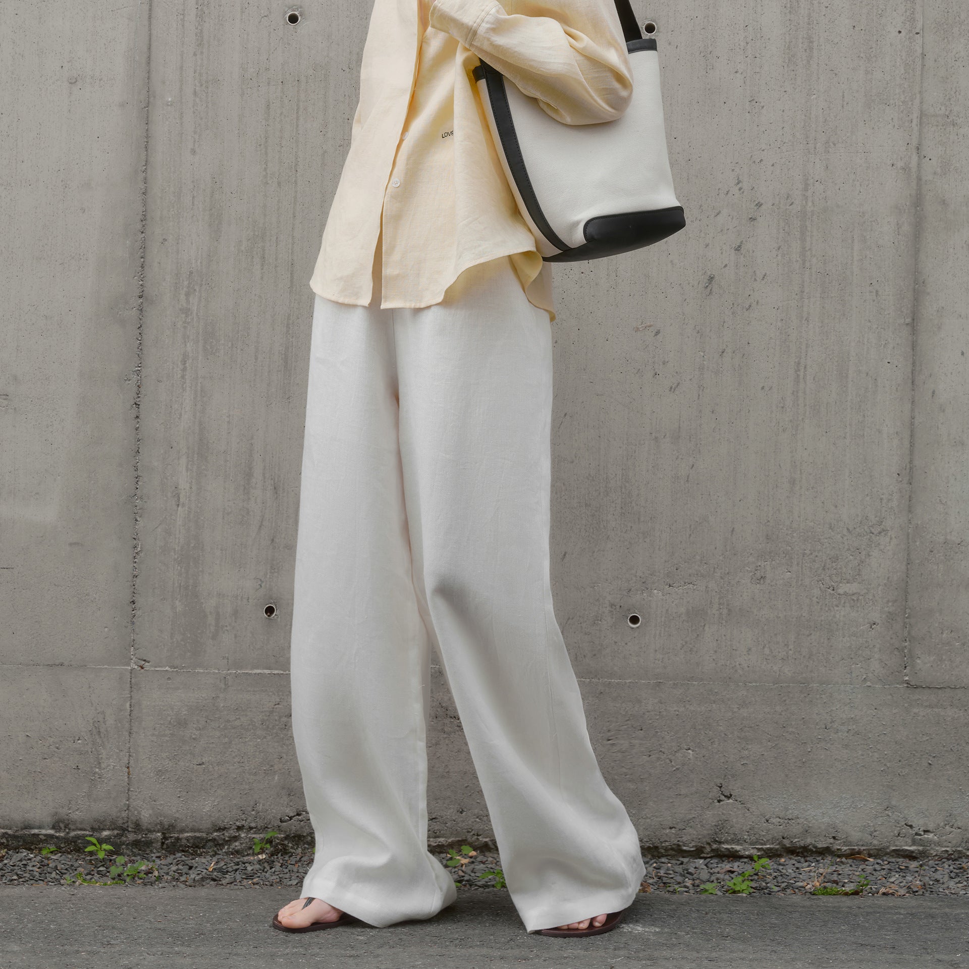 High-end linen slacks