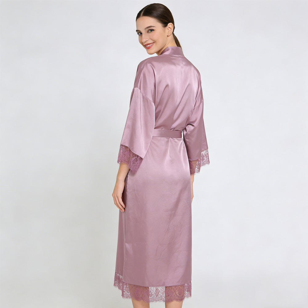 Satin imitation silk stretch dress