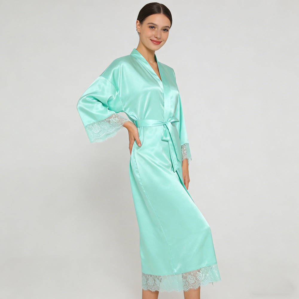 Satin imitation silk stretch dress