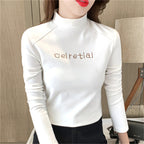 German velvet semi-turtleneck long-sleeved bottoming shirt