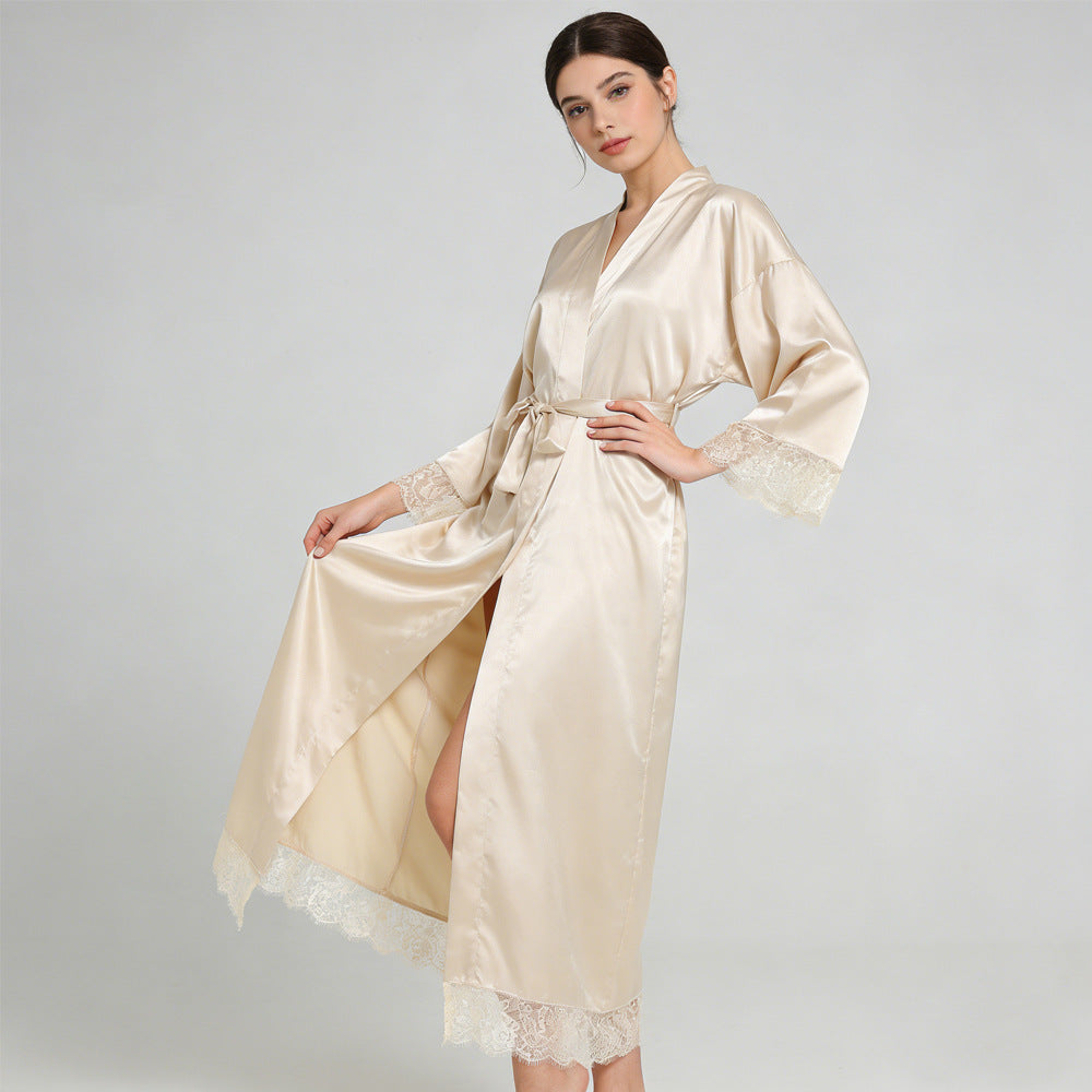 Satin imitation silk stretch dress