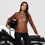 Stand-up collar slim-fit jacket