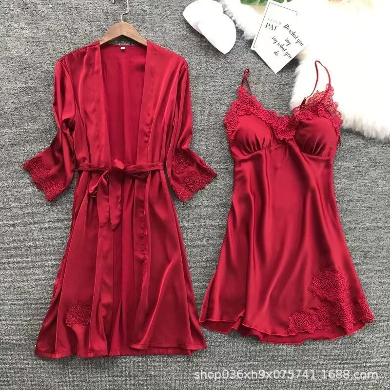 Satin home nightgown