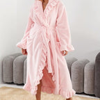 Coral fleece thickened bathrobe