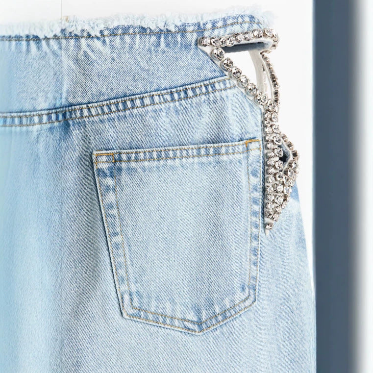 Hollow pocket jeans