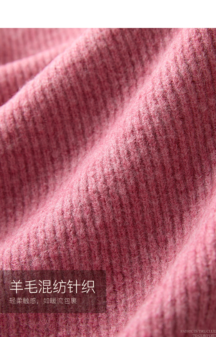 Hooded cardigan over wool jacket