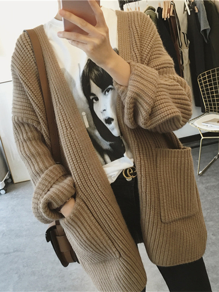 Oversized Longline Knit Cardigan Women ?¡ìC Loose Boho Sweater Coat for Fall Winter