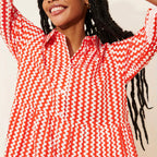Printed shirt dress