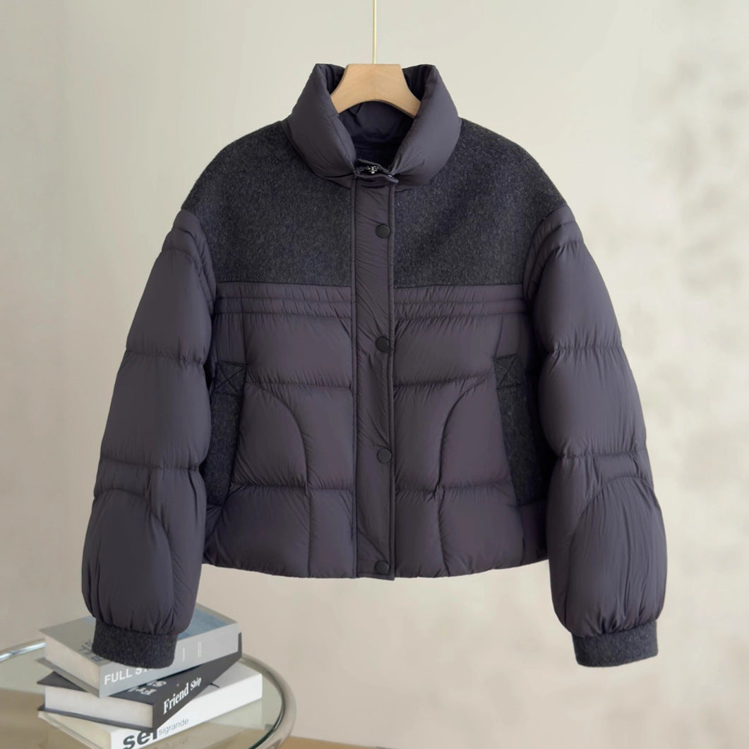 Cashmere stand-up collar winter coat