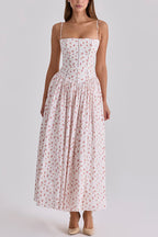 Floral suspender dress