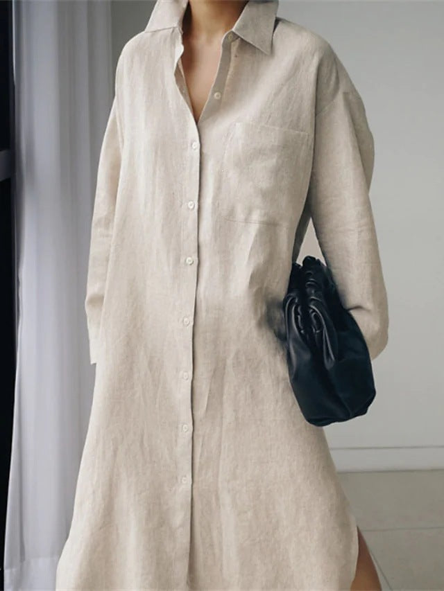 Bottom shirt cardigan long dress