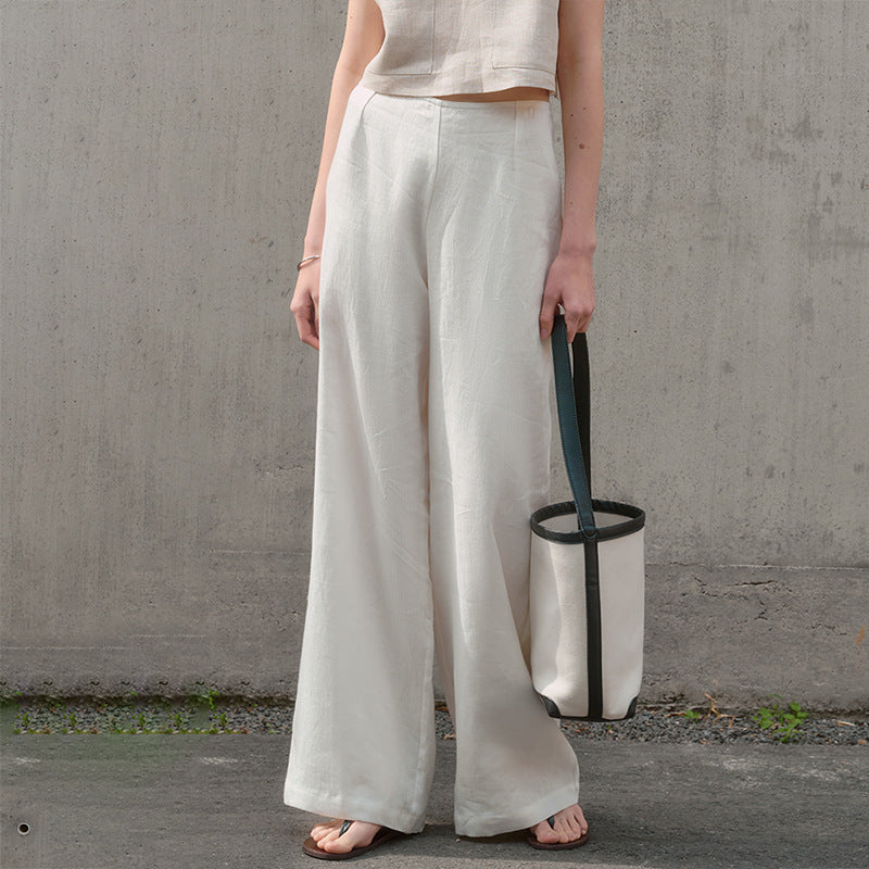 High-end linen slacks