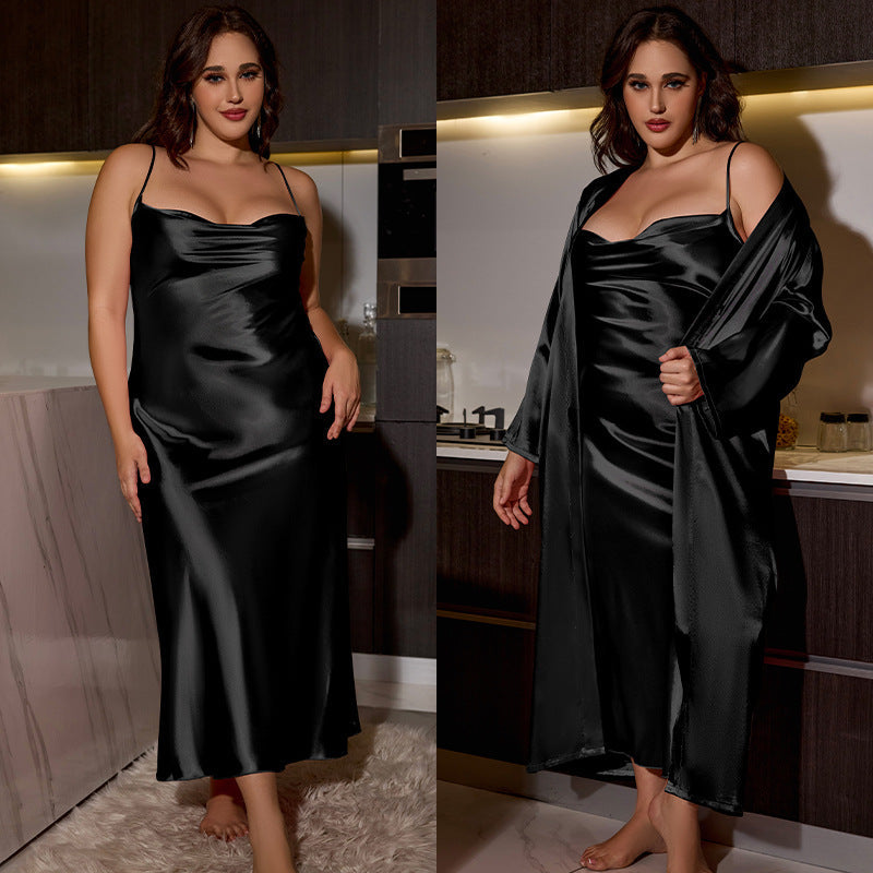 Long hanging skirt nightgown set