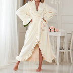 Coral fleece thickened bathrobe