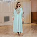 Women's robe Muslim rope embroidered robe