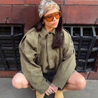 Suede Zip Casual Jacket Top